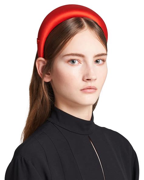 prada fiery red headband|farfetch prada headband.